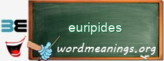 WordMeaning blackboard for euripides